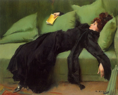 Ramon Casas. Mujer tirada en diván.jpg